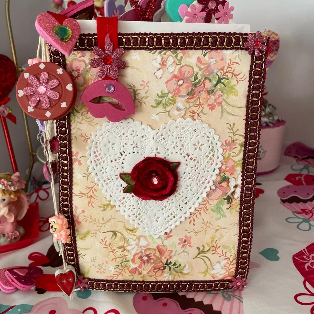 $19. Journal with Heart and Rose